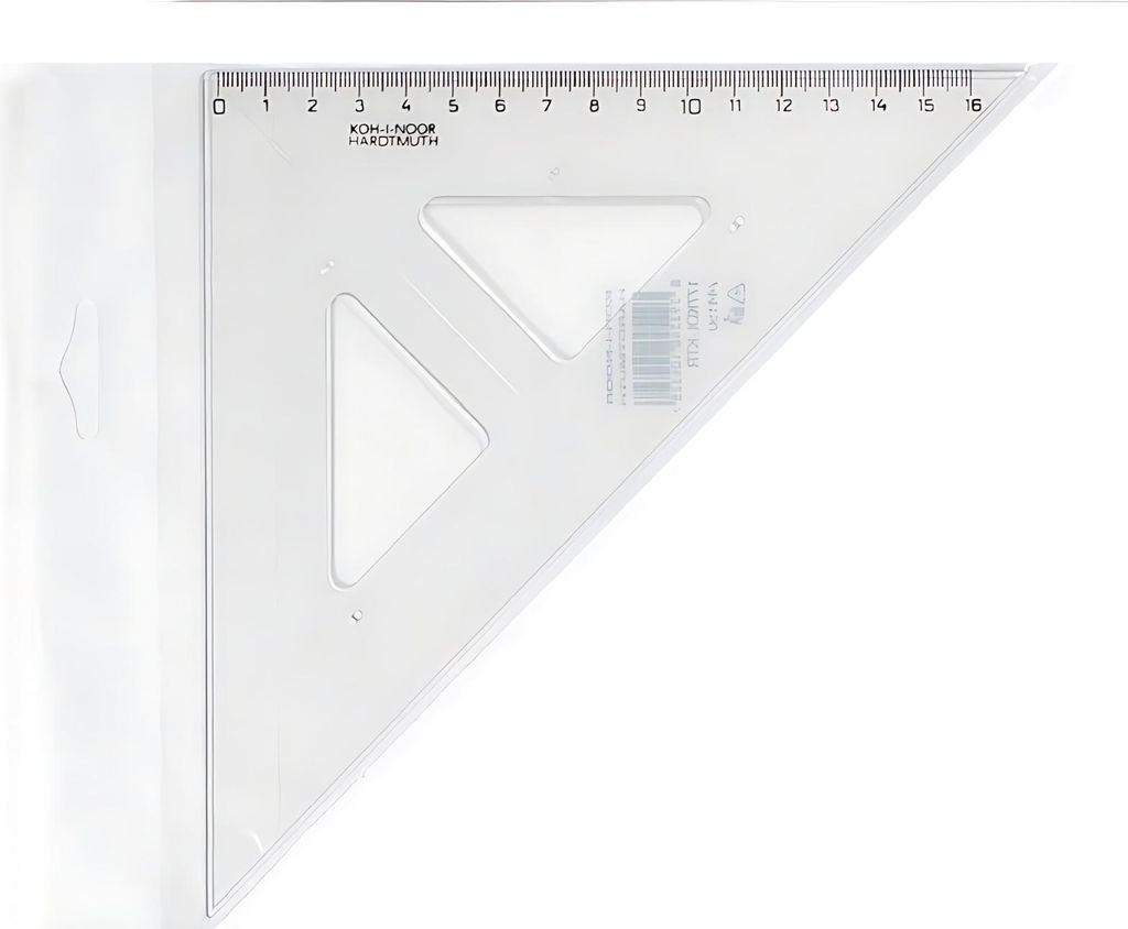 KOH Dreieck Plast 45° 16 cm Lineal transparent 1