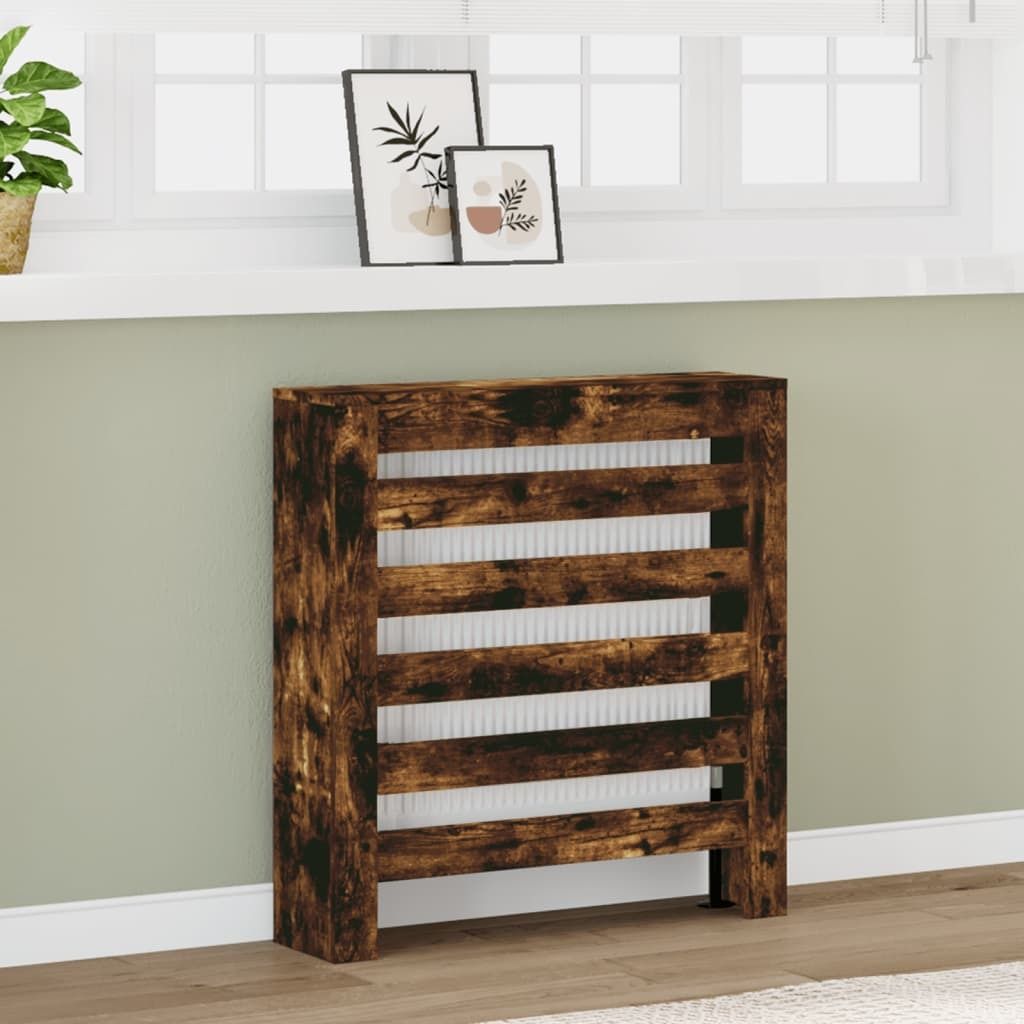 "im Angebot" Heizkörperverkleidung Räuchereiche 78x20x82 cm Holzwerkstoff - Klima- & Heizgeräte Zubehör CC23840