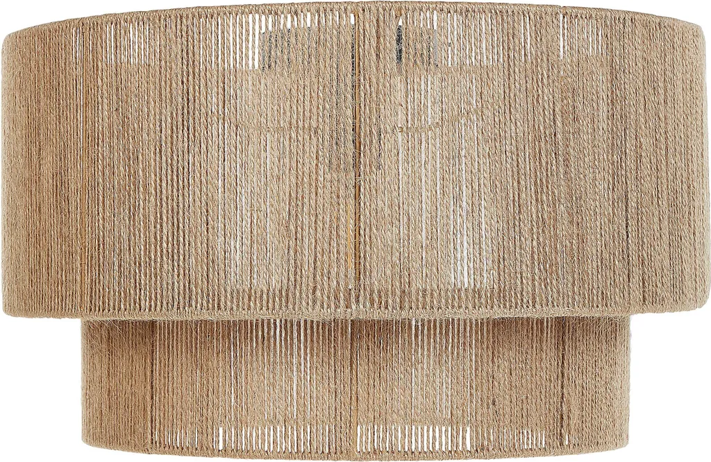 Plafonnier Rond Naturel Jute : Éclairage Chaleureux pour Intérieur Boho