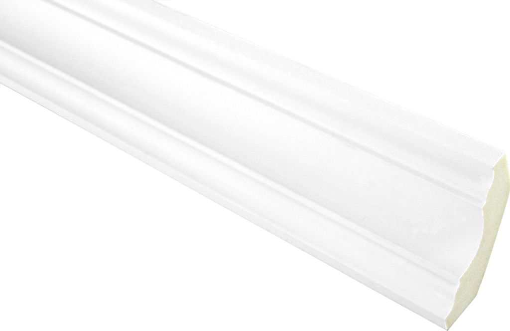 HEXIM Stuckleisten glatt PolyurethanPolyurethane Stuck Dekorbau für Wand und Decke | 30 Meter FH0004 42x44mm | Deckenprofile Flachleisten