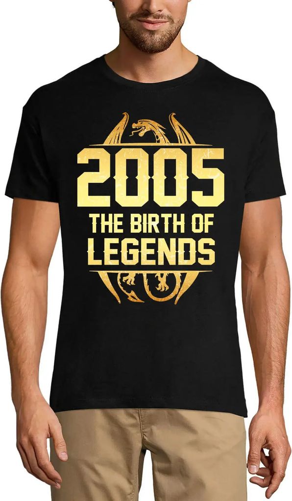 Herren Grafik T-Shirt Jahrgang 2005 die Geburt der Legenden – Vintage 2005 The Birth Of Legends – Geschenk 19. Geburtstag Jahrestag 19 Jahre Ju...