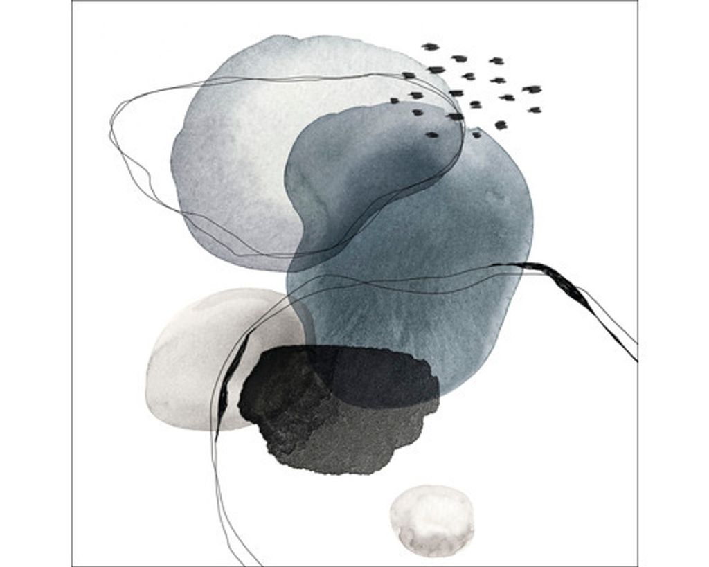 Glasbild Line and Shapes IV 30x30 cm