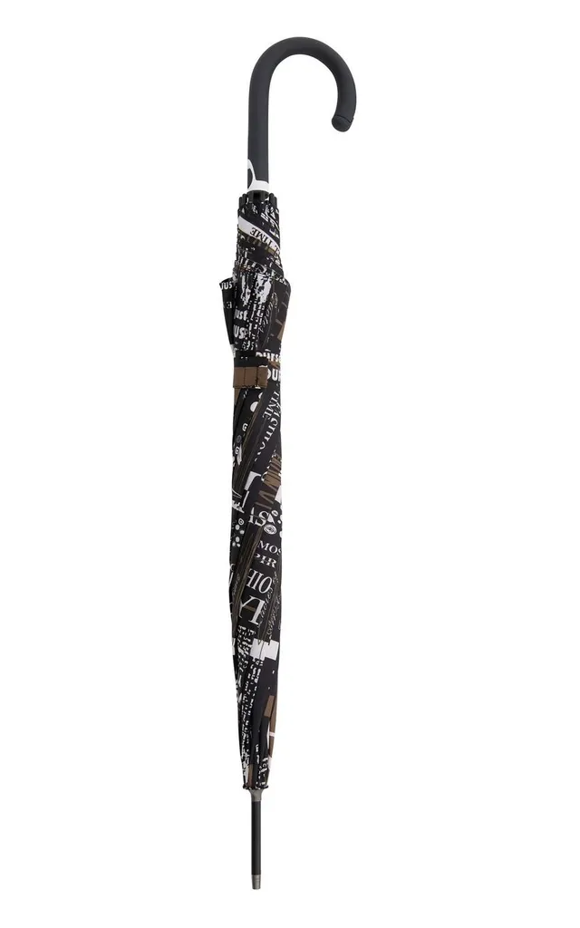 Doppler Parapluie Canne Fiber Flex AC Scribble Black - Noir Résistant