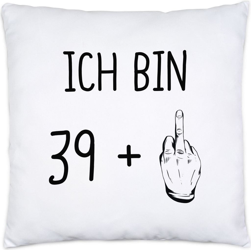 40. Geburtstag Kissen inkl. Füllung Mittelfinger Humorvolle Geschenkidee Runder Geburtstag 40 Jahre Alt Originell