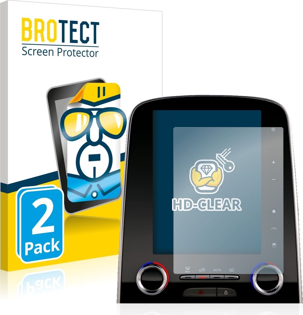 2x Für Renault Espace R-Link 2 8.7" Schutzfolie BROTECT Displayschutz Display Schutz Folie Klar Transparent
