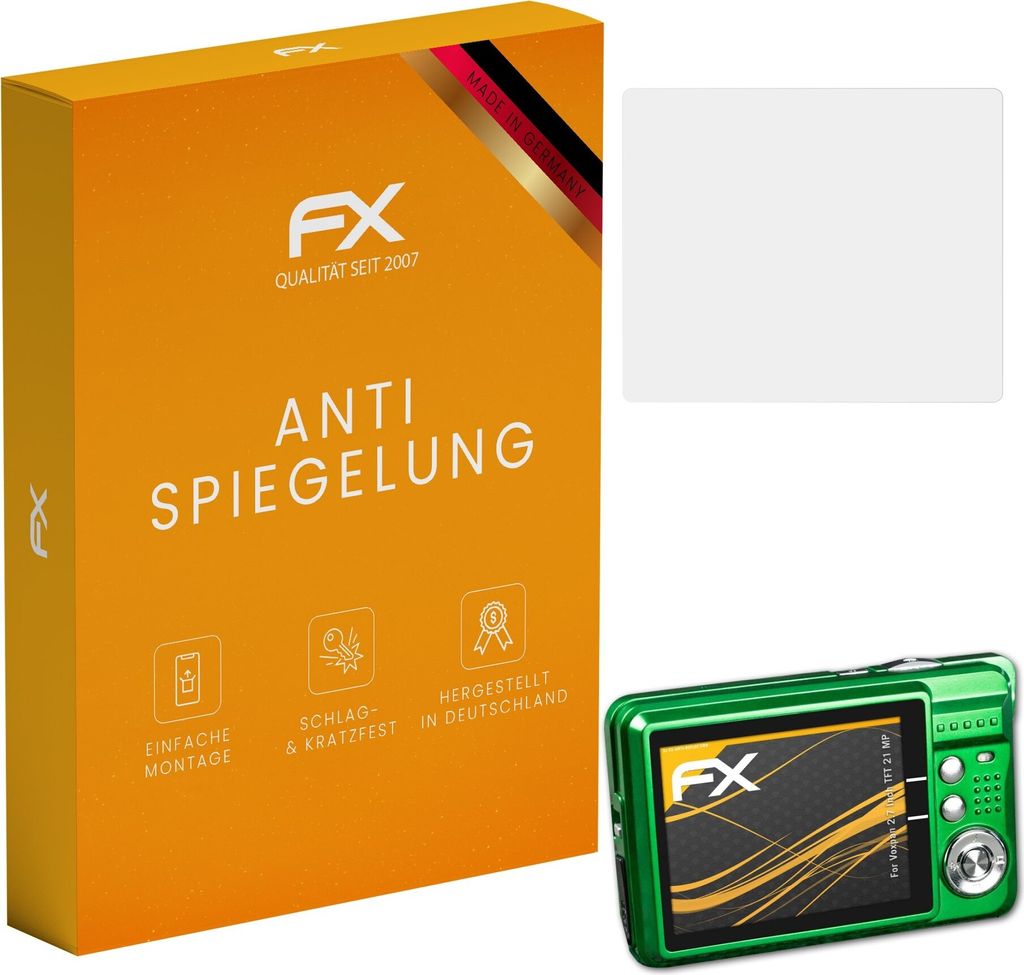 atFoliX FX-Antireflex 3x Schutzfolie kompatibel mit Voxpan 2.7 Inch TFT (21 MP) Displayfolie