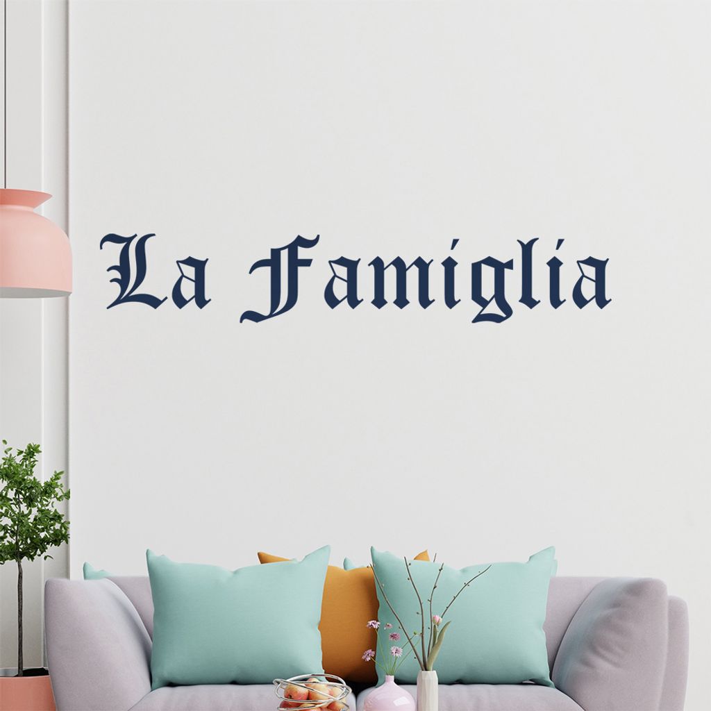 KIWISTAR La Famiglia Wandtattoo in 6 Größen - Wandaufkleber Wall Sticker - Dekoration, Küche, Wohnzimmer, Schlafzimmer, Badezimmer