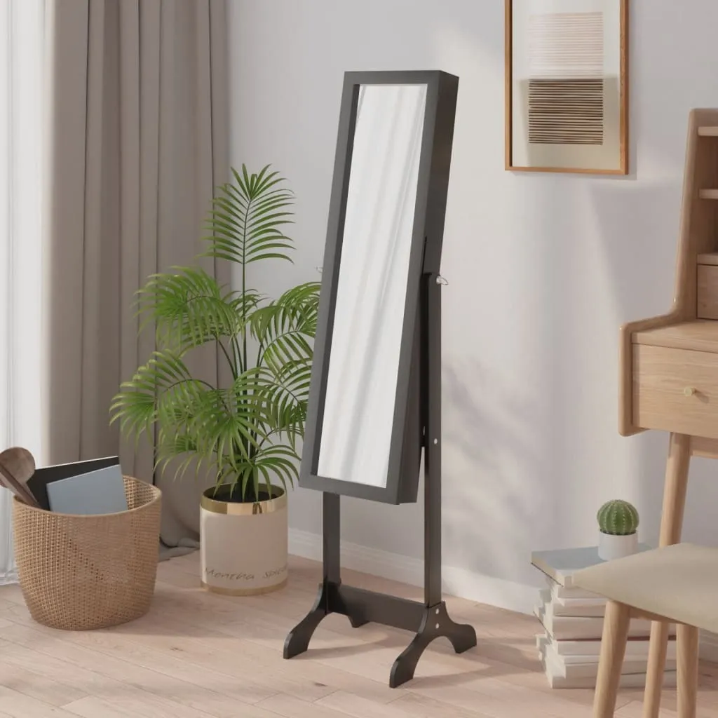 Specchio Nero Industriale 34x37x146 cm | The Living Store Urban Style