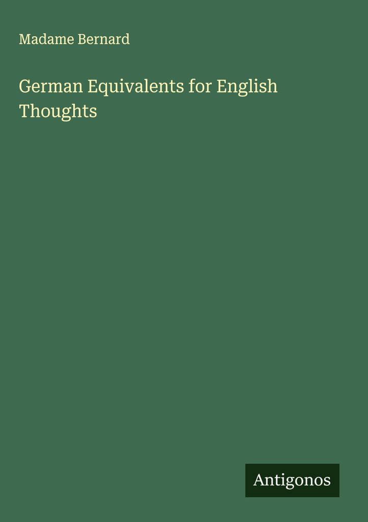 Deutsche Äquivalente für englische Thoughts