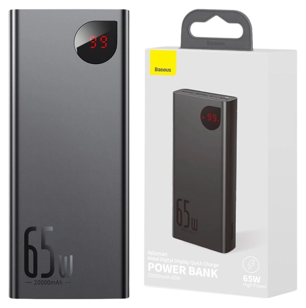 Powerbank Baseus Adaman Metal 20000Mah, Pd, Qc 3.0, 65W, Immagine del prodotto 