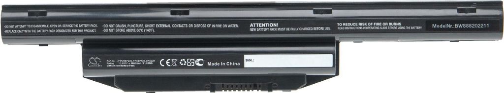 vhbw Akku kompatibel mit Fujitsu LifeBook E751(MXP01DE), E751(MXG01DE), E744(MXP11DE), E753, E751(MXS01DE) Notebook (2000 mAh, 10,8 V, Li-Ion)