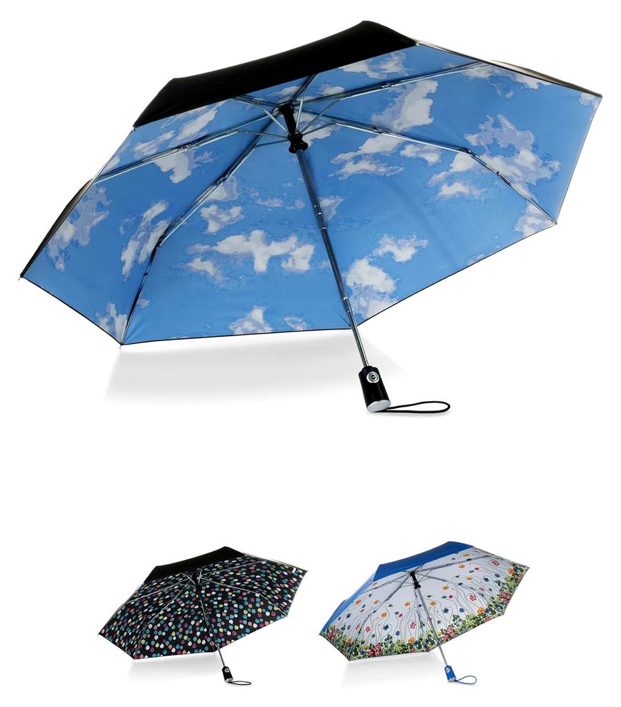 Regenschirm unter Baldachin, automatisches Öffnen, Sky (Blau)