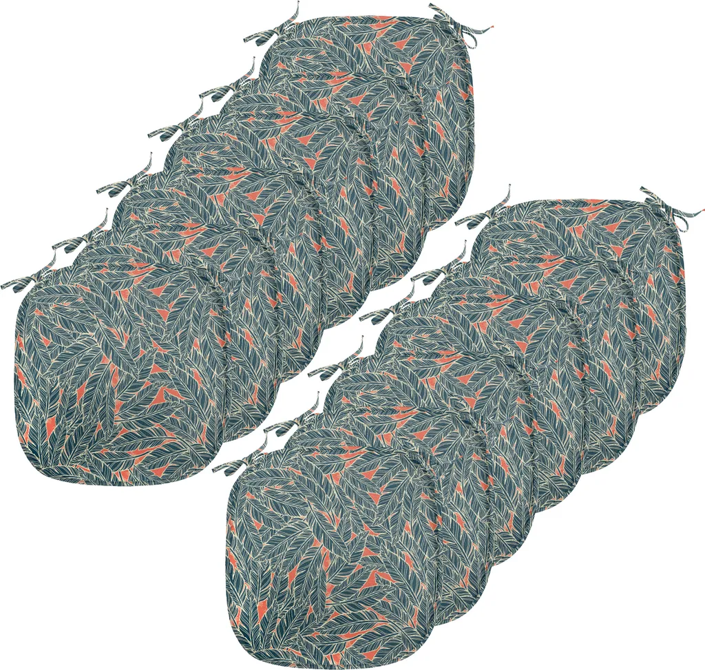 Set 12 Cuscini Decorativi per Sedie - ABAKUHAUS Nero Crema 40x40