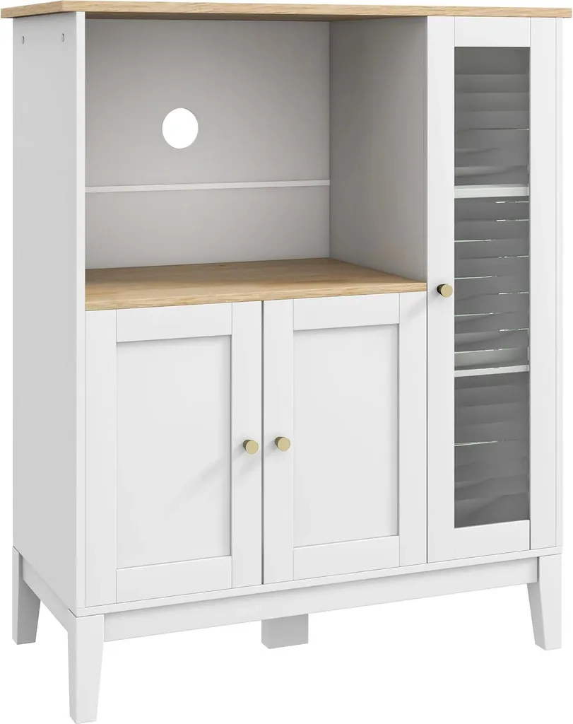 Armoire garde-manger pour petite cuisine blanche rangement 80 cm stable