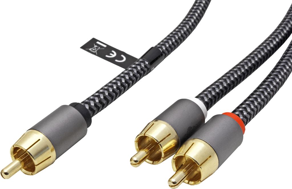 Goobay 65300, 2 x RCA, Samec, RCA, Samec, 2 m, Černá, Obrázek produktu 