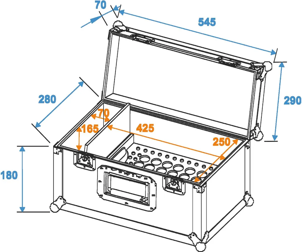 Adaptateur conique universel pour montage de flight case pro UKAC-50