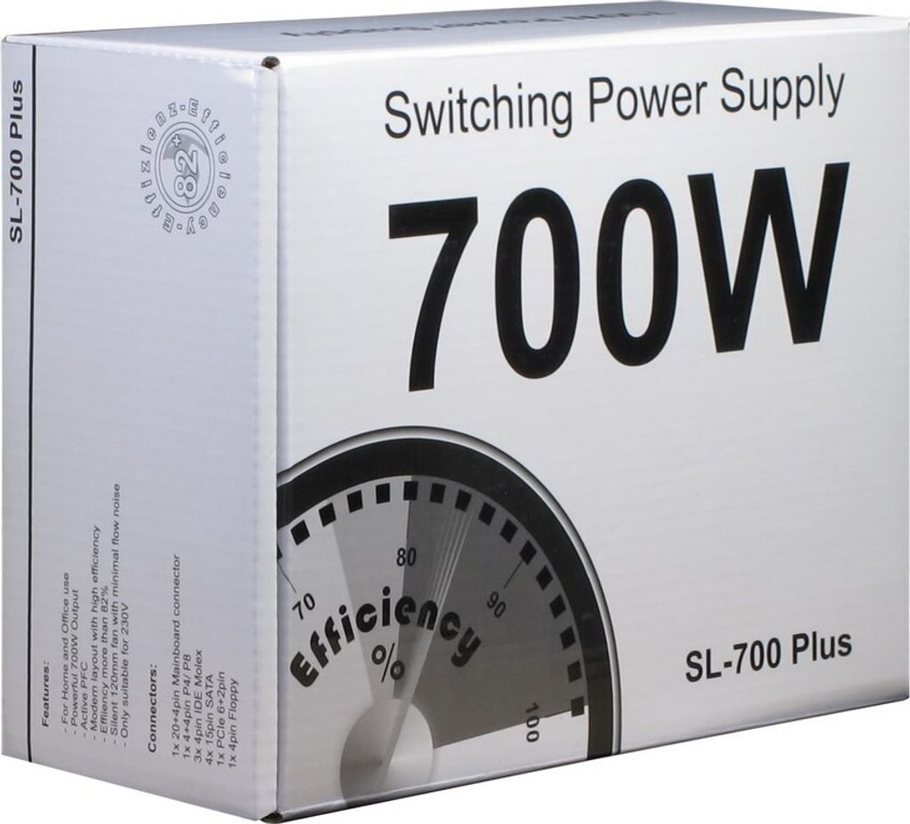 Inter-Tech Netzteil 700W SL-700 Plus  1x PCI-E Produktbild 2