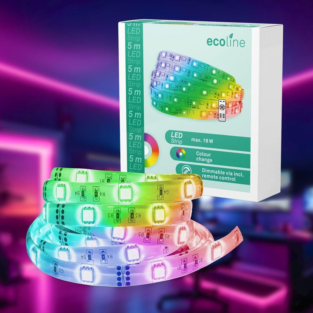 Briloner LED Strip 5m, telecomando, modalità colore RGB, Immagine del prodotto 