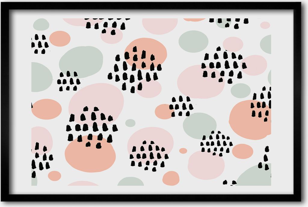 Bild 60x40 MDF-Rahmen, Wandkunst abstrakt