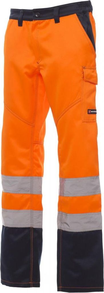 Warnschutzhose Zweifarbig "CHARTER/WINTER" - Payper Fluoorange/Marineblau L