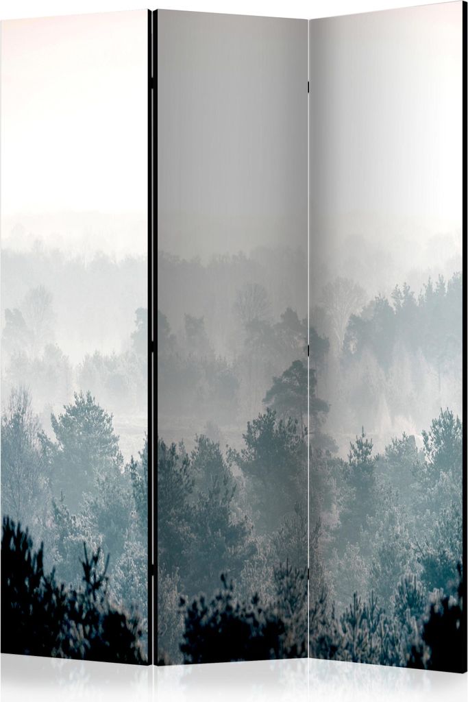 3-teiliger Doppelseitiger Vlies Paravent - Winter Forest Produktbild 