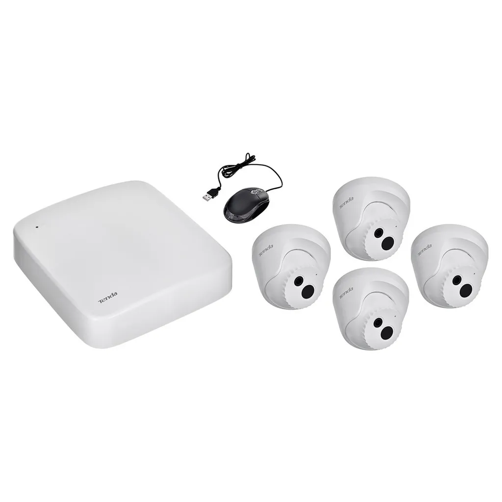 Kit Vidéo surveillance 4MPx Haute Définition Tenda K4P-4CR Audio et IP67