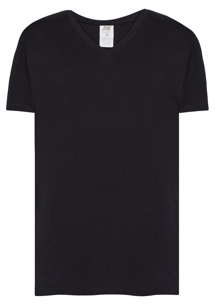 JHK - "Urban" T-Shirt V-Ausschnitt für Herren LT4237 (M) (Schwarz)