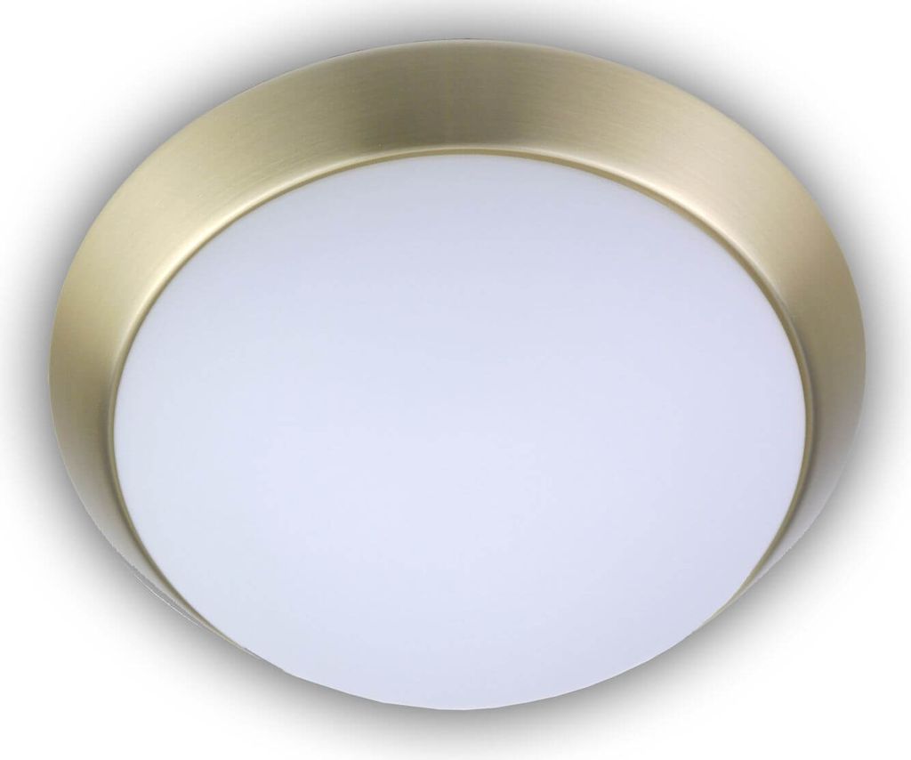 Niermann 3x E27 Deckenleuchte Opal matt Glas, Messing matt, 45cm, HF Sensor, Germany