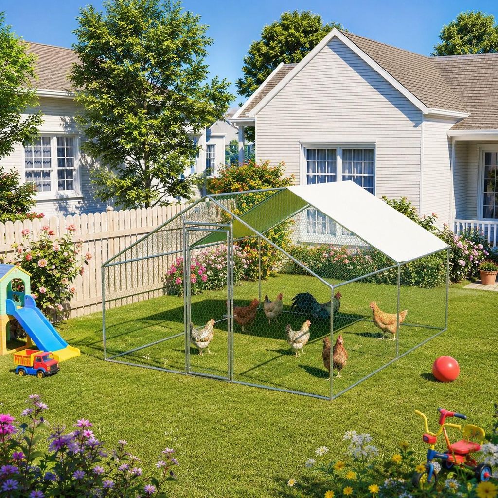 Hühnerstall Hühnerhaus Geflügelstall 3x4x2m Freilaufgehege Produktbild 