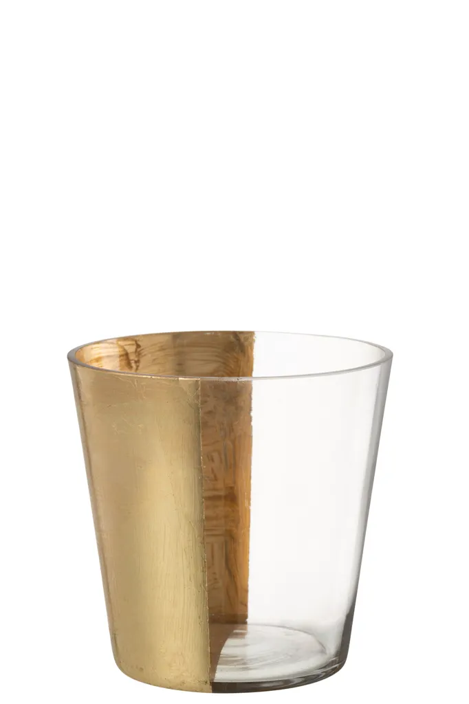 Photophore Boe Verre et Finition Dorée J-Line - Design Moderne et Élégant