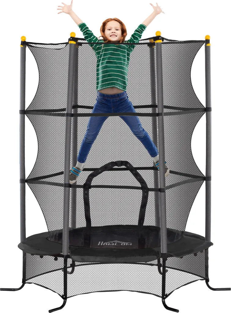 Trampoline Enfant Anti-Chute avec Filet Intégral et Protection