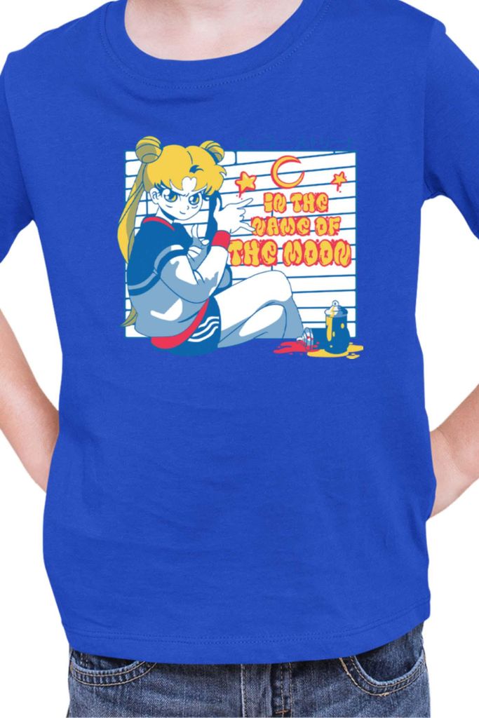 Kinder T-Shirt Japan Manga Anime Comics Animation Sailor Anime Manga Moon 12, 5-6 Jahr - 116 / Blau
