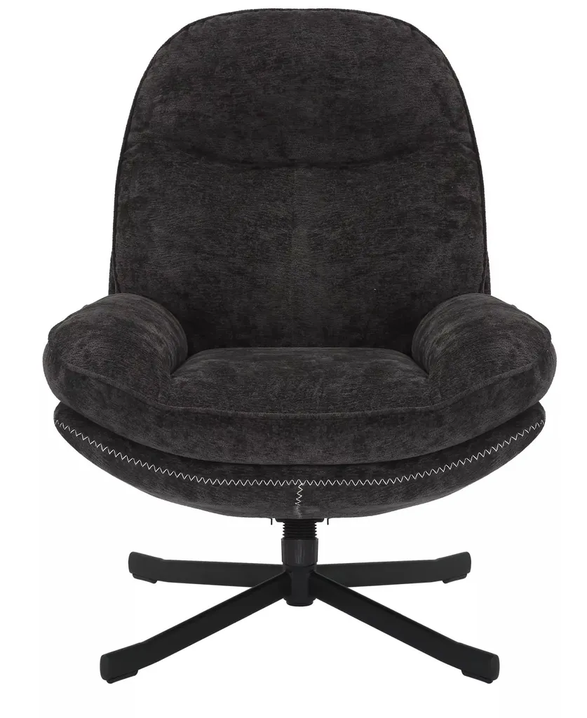 Fauteuil tapissé HANTU noir : le siège compact pour petits espaces chic