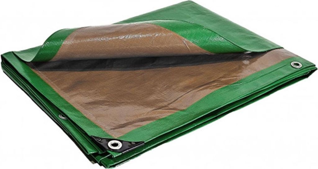 Bâche de protection 4 x 5 m Verte et Marron PE haute Image du produit 