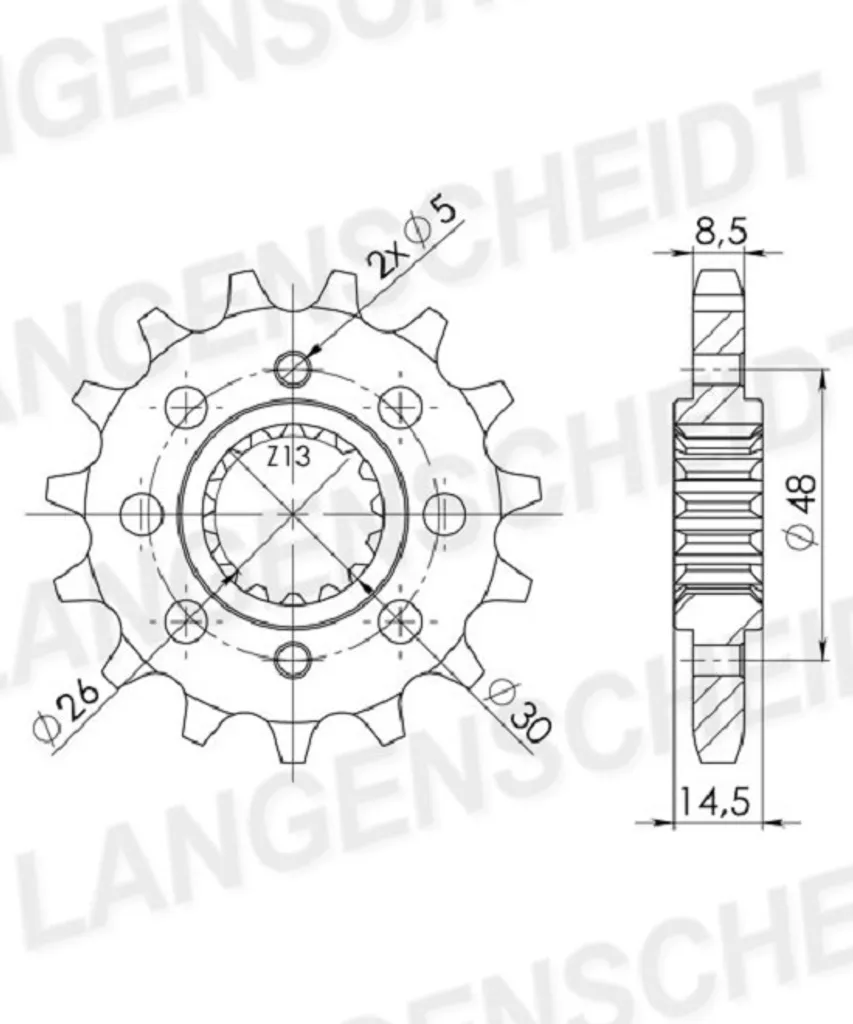 Pignon moto Supersprox 530 CST-339:15 pour entretien kit chaîne 15 dents