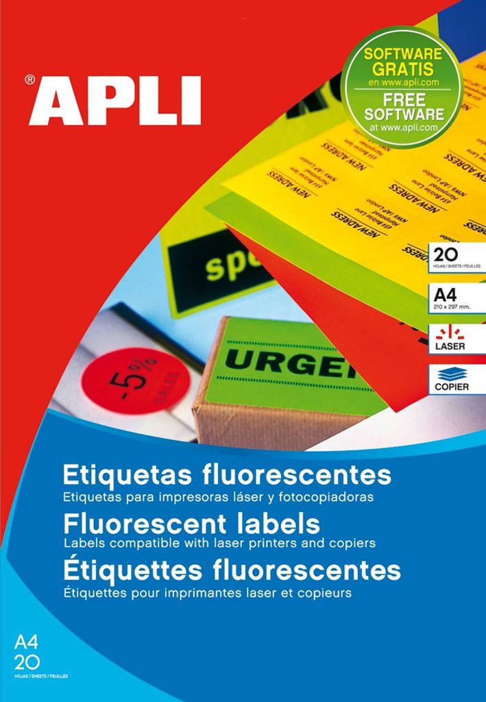 agipa Adress-Etiketten 210 x 297 mm neongelb