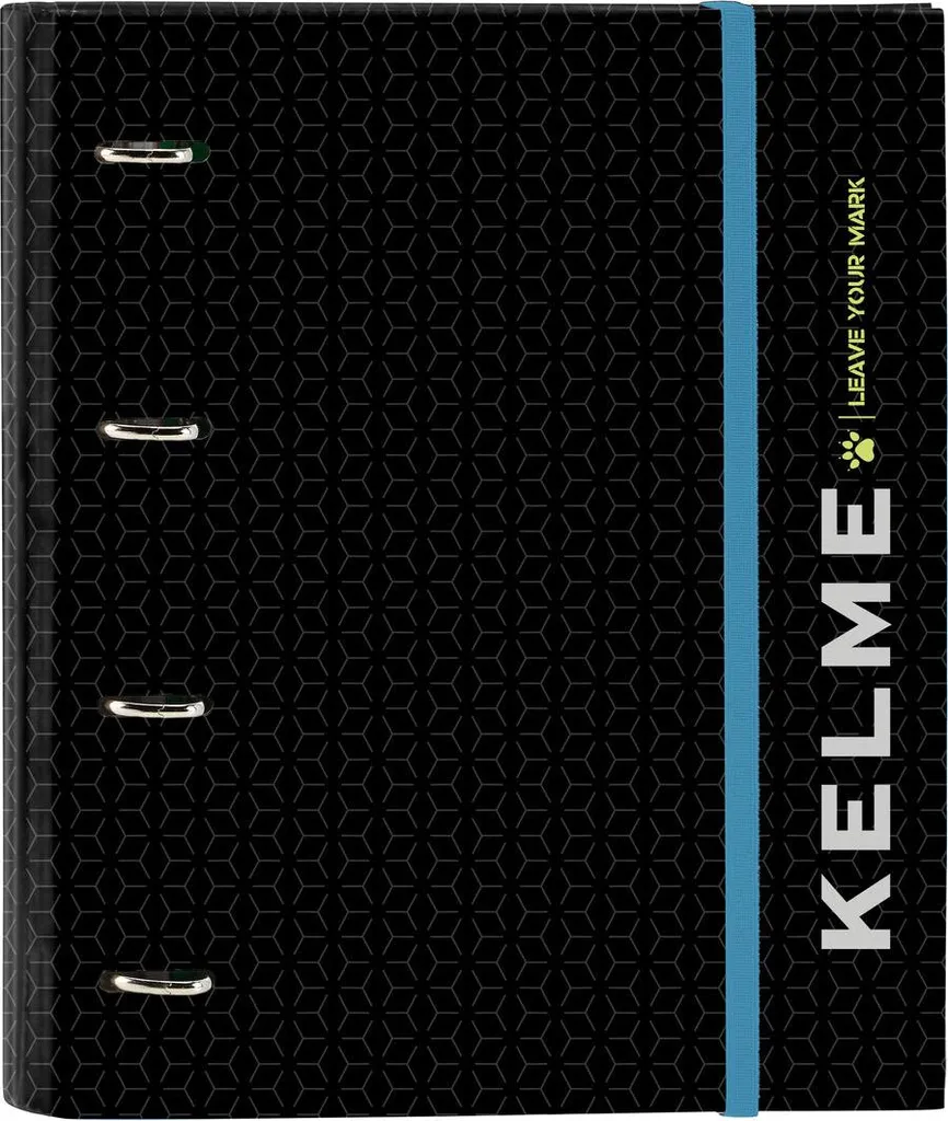 Kelme Iron Black: Raccoglitore Scuola 4 Anelli per Medie e Superiori