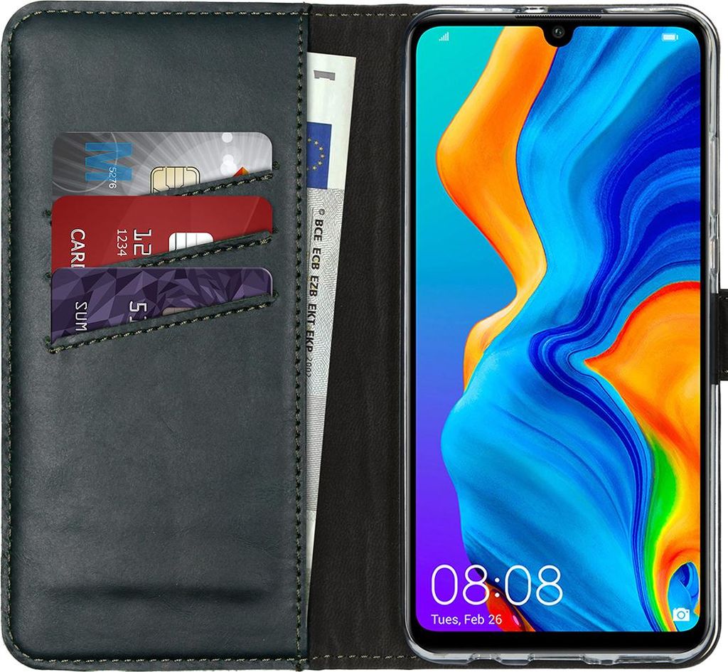 Selencia Custodia a libro in vera pelle Huawei P30 Lite - Immagine del prodotto 