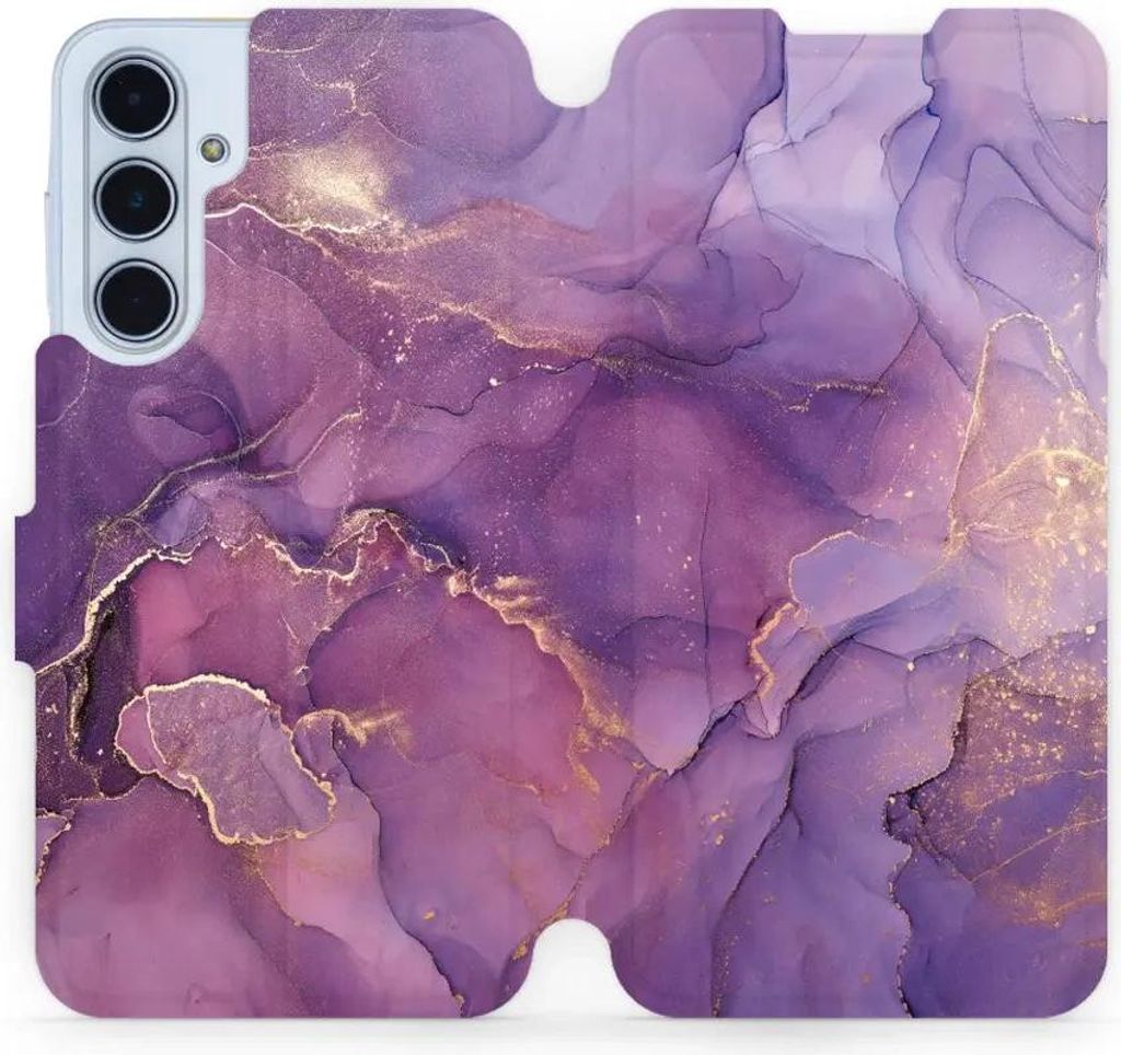 Handyhülle mit klappe für Galaxy M35 5G, Mobiwear Book, Violett