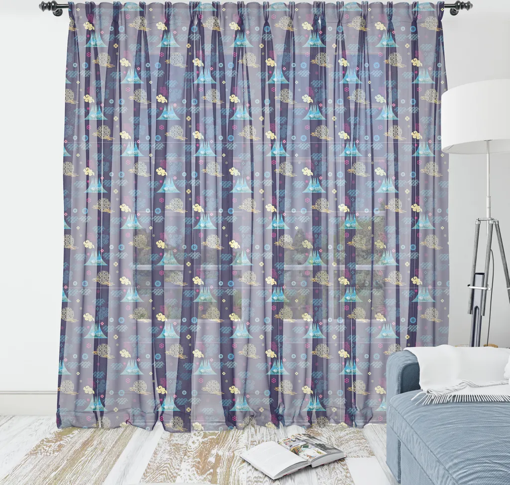 Decorazione Muro Giapponese 210x274 cm ABAKUHAUS - Viola Surreal