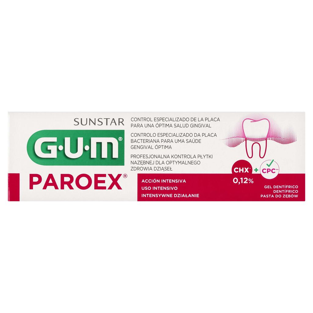 A product shot of a tube of toothpaste.