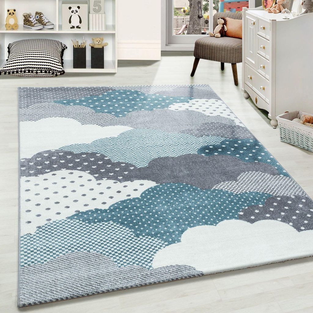 Carpetsale24 Kinderteppich Kinderzimmer Teppich Junge Mädchen Modern Stil Rechteckig und Rund Form Weich, Grösse: 80x150 cm