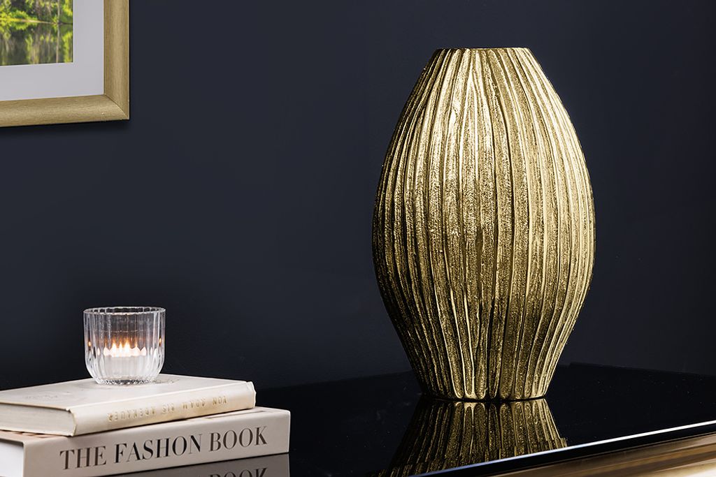 riess-ambiente Moderne Vase ELEGANCE 35cm gold antik Metall Produktbild 2