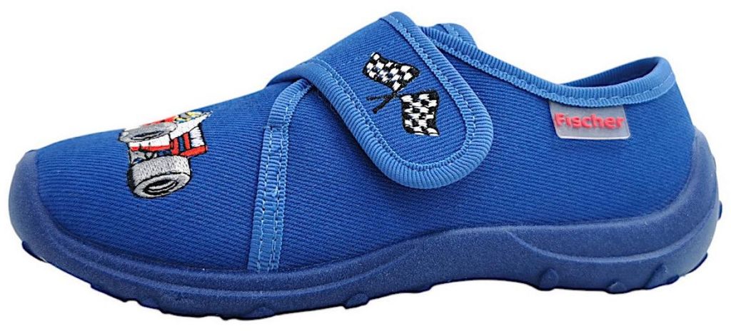 Fischer Markenschuhe Kinder Klett Kinderschuhe Jungen Hausschuhe Blau Freizeit, Schuhgröße:32 EU