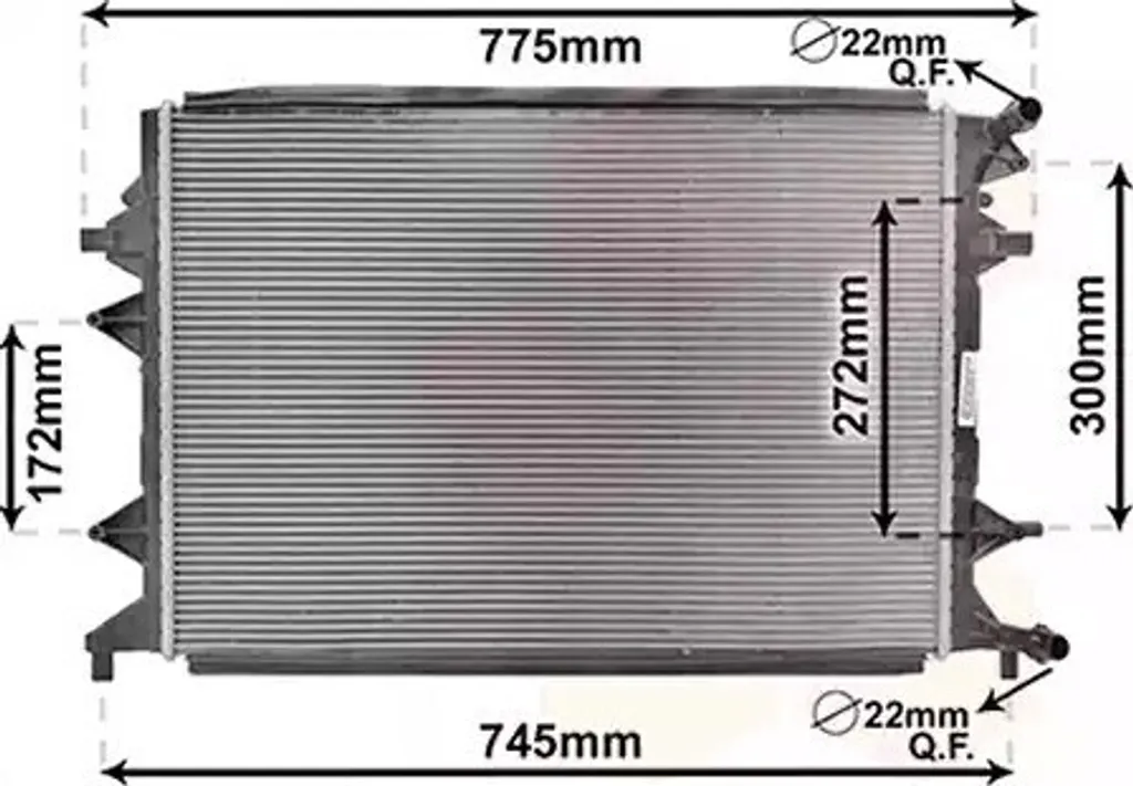 Radiateur de refroidissement moteur haute résistance VW Jetta IV 1.6 2.0