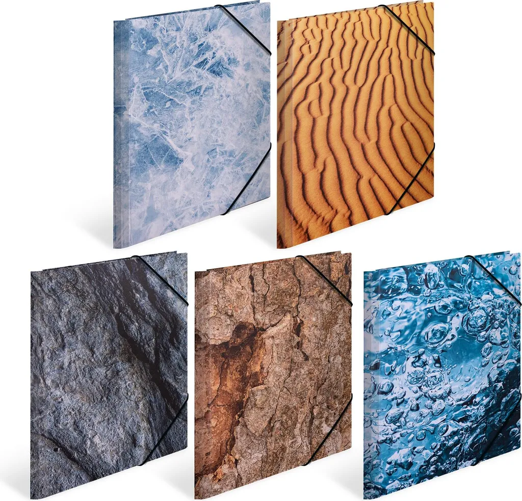 HERMA 19829 Cartella A3 Natura - Cartellina con Elastico in Cartone