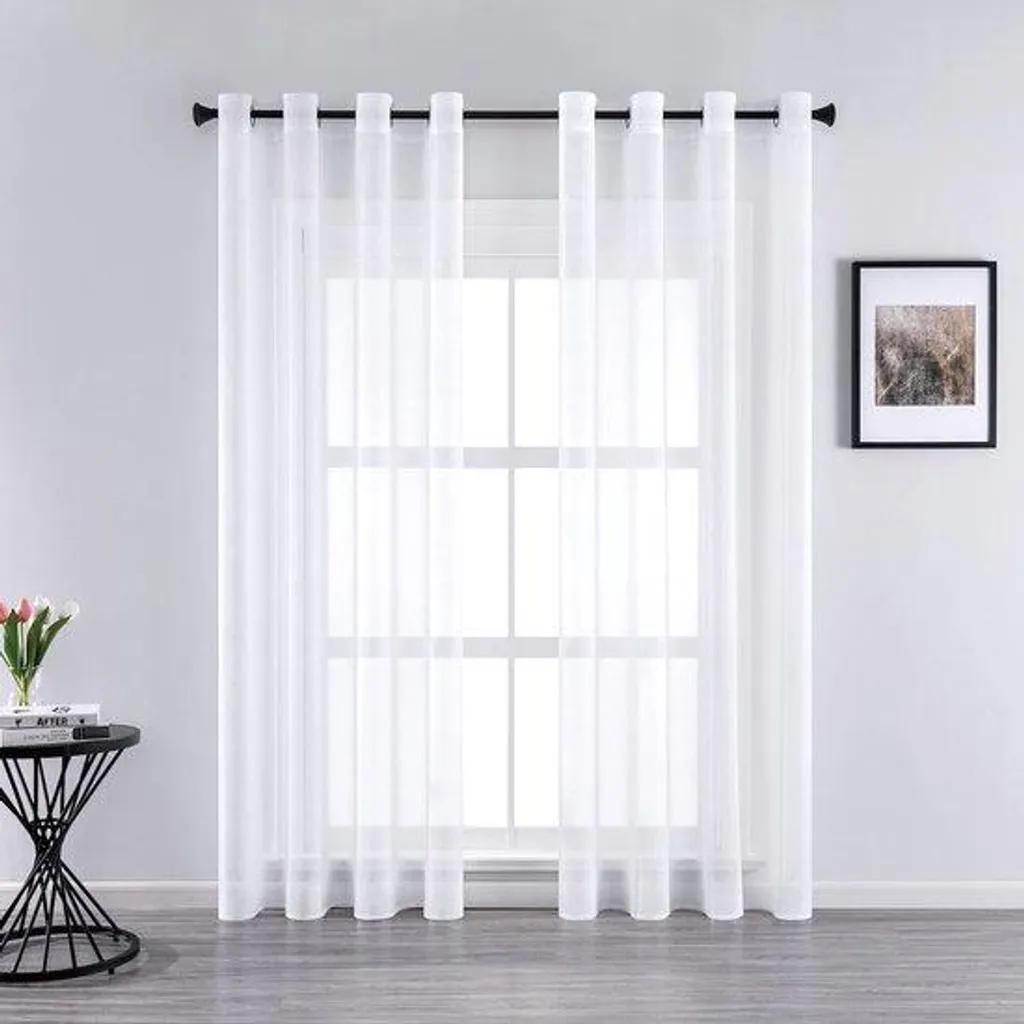 Rideau voile de luxe durable et transparent pour vitrage intérieur