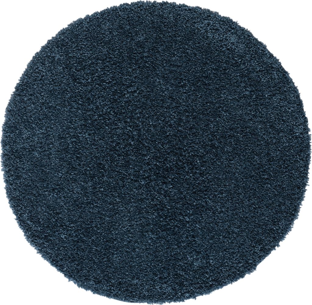 MY-RUG Teppich, Hochflorteppich Shaggy Star, 150x150, blau, leicht glänzend, extra flauschig, rund