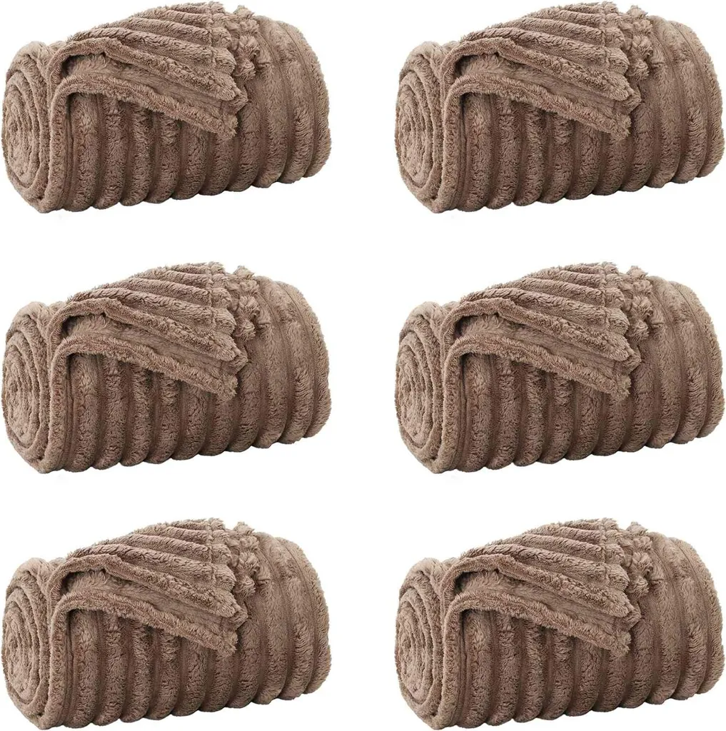 Coperte vidaXL Pile Cammello 240x220 cm | Set 6 Pezzi per il tuo Relax