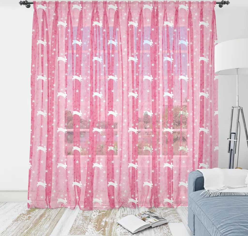 Arazzo per Bambini Coniglietti e Fiori - Formato Grande 180x274